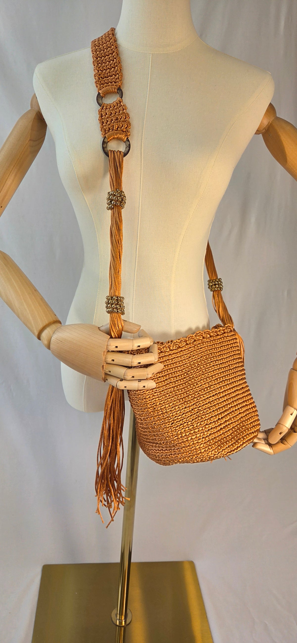 Bag - Small Glossy Macramé Cord X