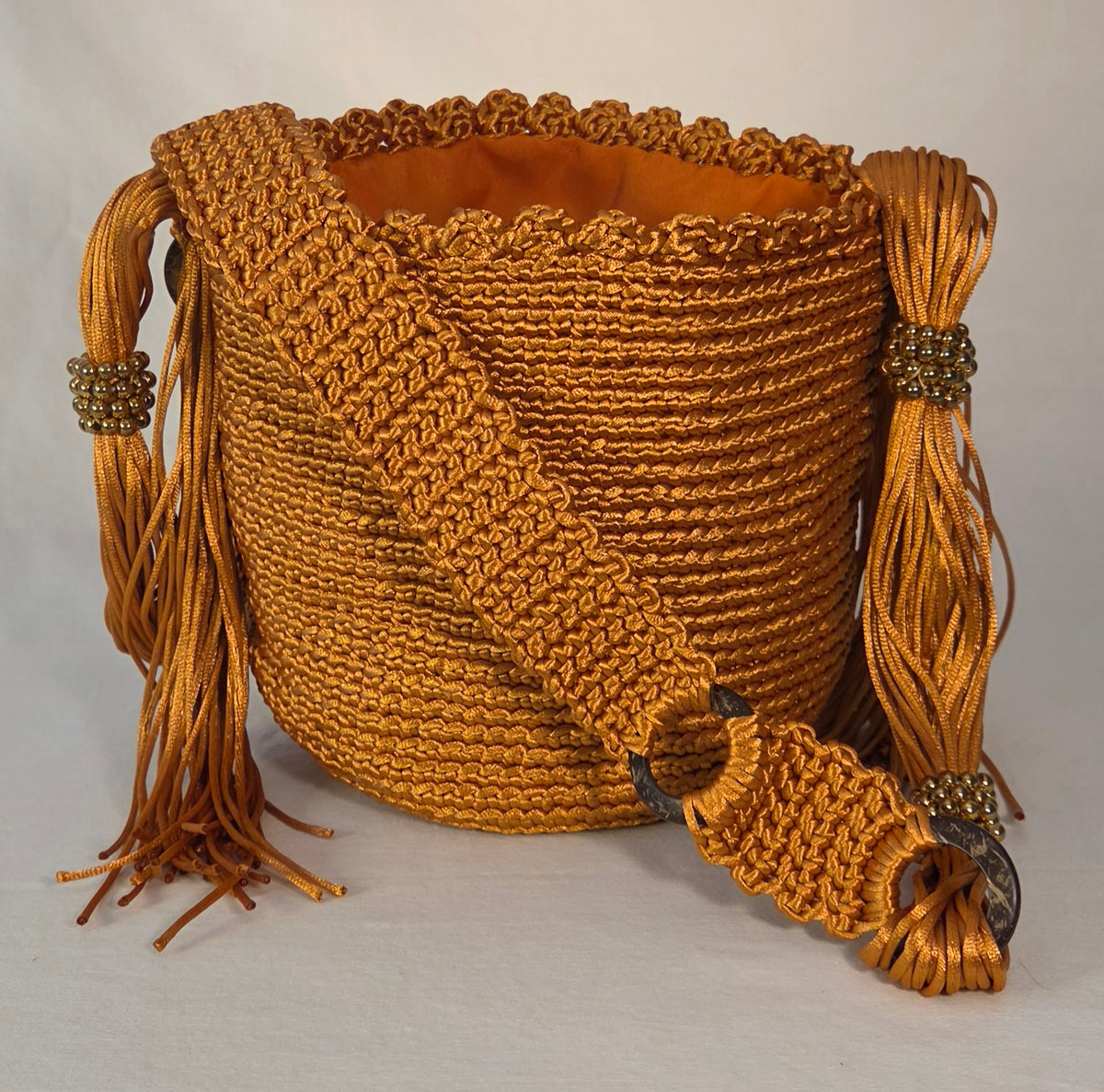 Bag - Small Glossy Macramé Cord X
