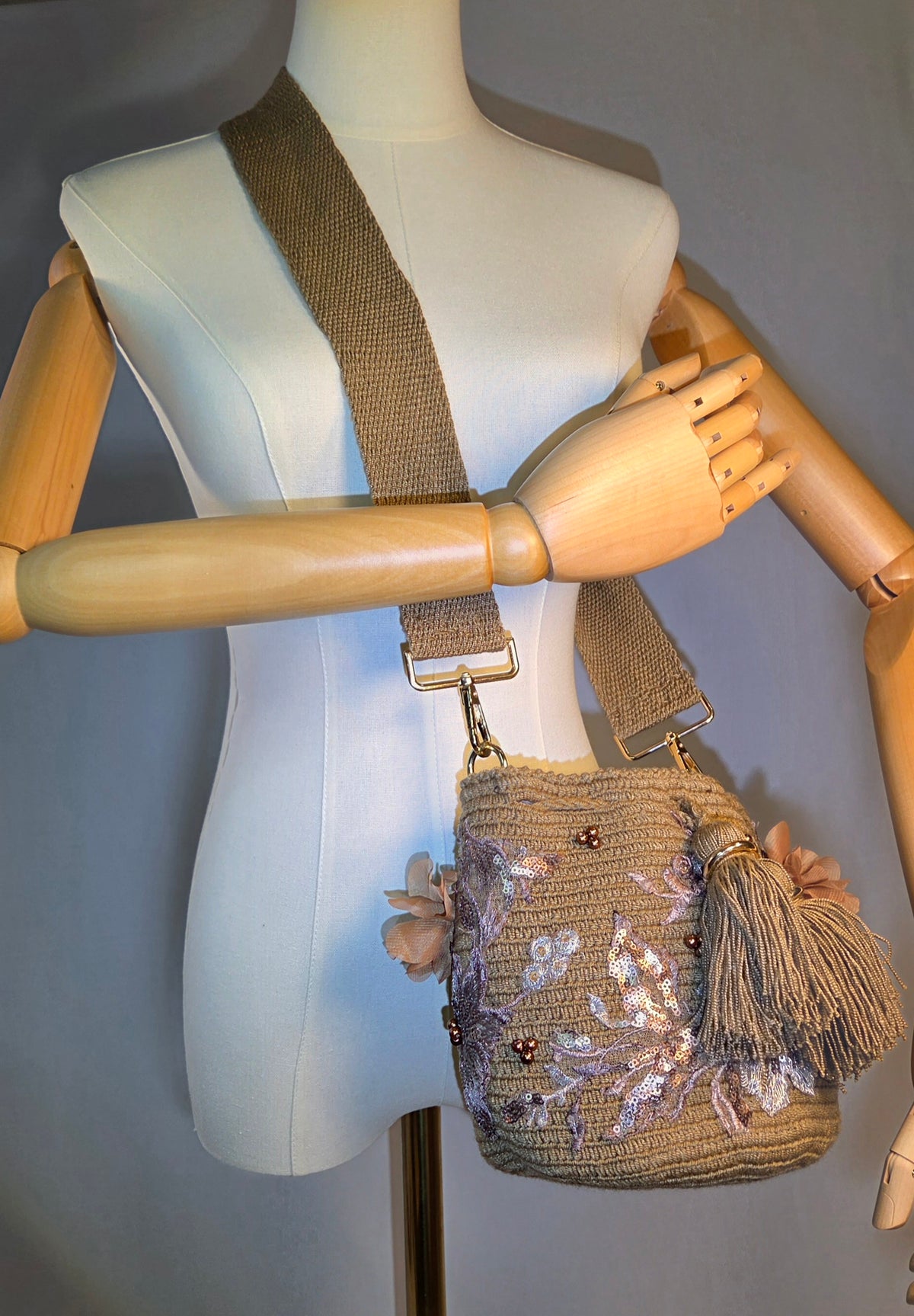 Bag - Small with Hand-Embroidered Appliqués