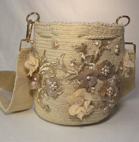 Bag - Small with Hand-Embroidered Appliqués I